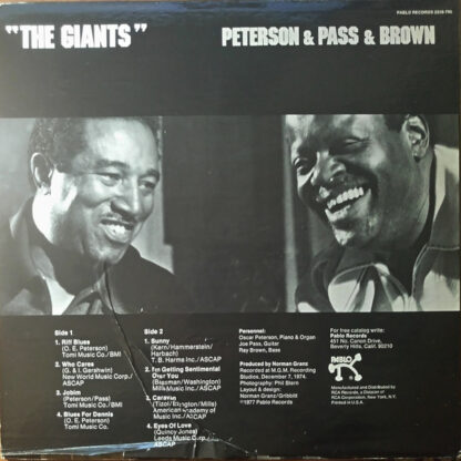 Oscar Peterson & Joe Pass & Ray Brown ‎– The Giants (LP Germany 1977) nm-/vg++ - Afbeelding 2