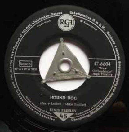 Elvis Presley ‎– Hound Dog / Don't Be Cruel (7"si Germany 1956) vg+/vg (S2-label)