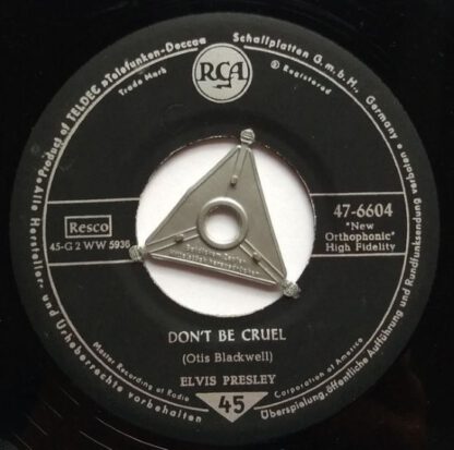 Elvis Presley ‎– Hound Dog / Don't Be Cruel (7"si Germany 1956) vg+/vg (S2-label) - Afbeelding 2