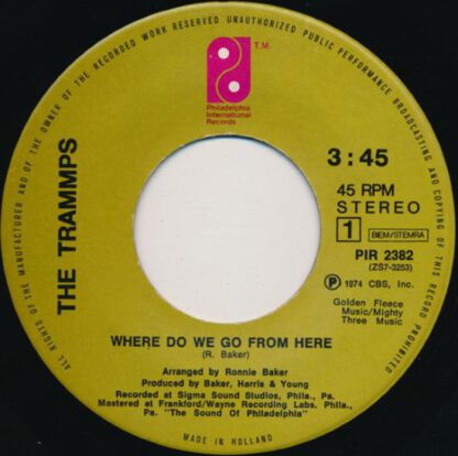 The Trammps ‎– Where Do We Go From Here / Shout (7"si NL 1974) nm/vg+ - Afbeelding 3