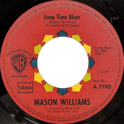 Mason Williams ‎– Classical Gas (7"si Germany 1968) vg++ - Afbeelding 2