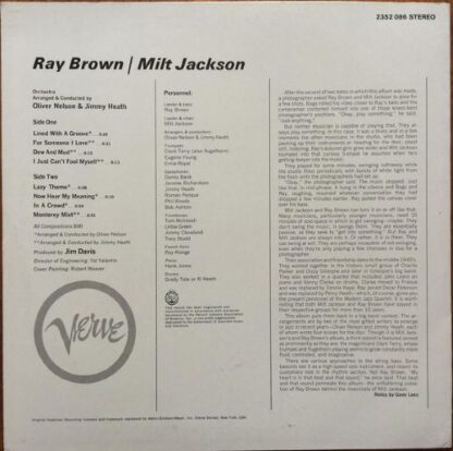 Ray Brown / Milt Jackson ‎– Ray Brown / Milt Jackson (LP NL 1965) nm/vg+ - Image 2