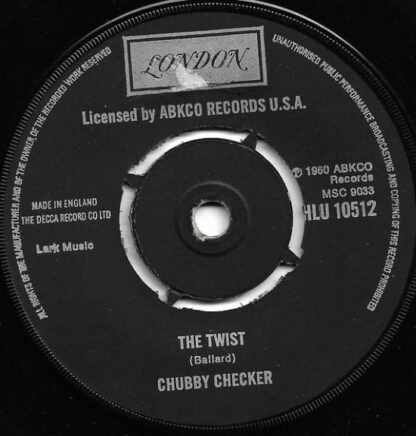 Chubby Checker ‎– Let's Twist Again / The Twist (7"si UK 1975) vg++/vg+ - Afbeelding 2