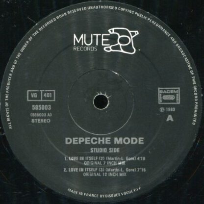 Depeche Mode ‎– Love In Itself *2 mixes and 4 live tracks!*: Just Can't Get Enough (12"mini-LP France 1983) vg++/vg+ - Image 3