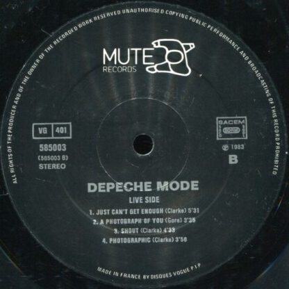 Depeche Mode ‎– Love In Itself *2 mixes and 4 live tracks!*: Just Can't Get Enough (12"mini-LP France 1983) vg++/vg+ - Image 4