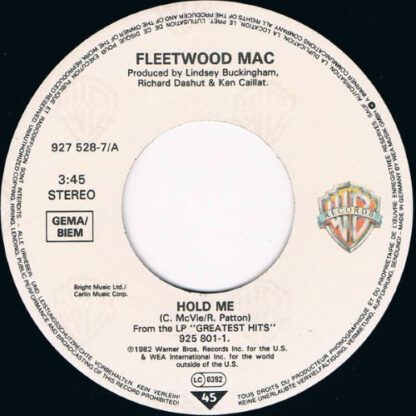 Fleetwood Mac ‎– Hold Me (7"si Germany 1989) nm/nm- - Image 3