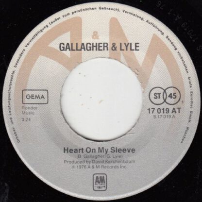 Gallagher & Lyle – Heart On My Sleeve (7"si Germany 1976) vg++/vg+ - Image 2