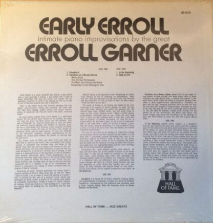 Erroll Garner – Early Erroll (Intimate Piano Improvisations by The Great Erroll Garner) LP US 1978 nm/nm - Image 2