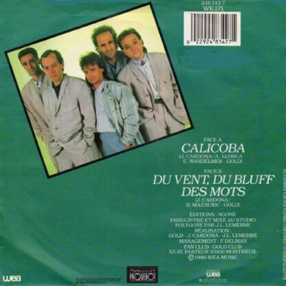 Gold ‎– Calicoba (7"si France 1987) nm/nm - Image 2