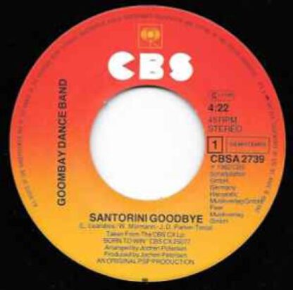 Goombay Dance Band ‎– Santorini Goodbye (7"si NL 1982) vg++/g - Image 3