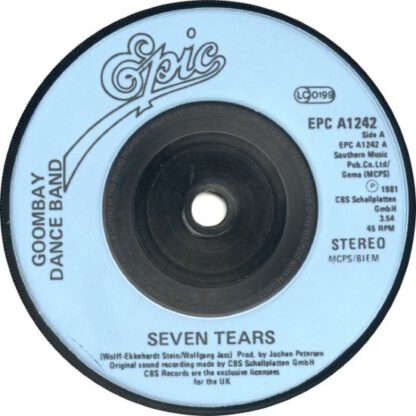 Goombay Dance Band ‎– Seven Tears (7"si UK 1981) vg++/g+ - Image 2