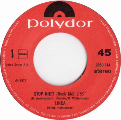 Linda ‎– Stop Niet! (7"si NL 1978) vg++/vg+ - Afbeelding 3