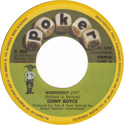 Ginny Royce ‎– Wonderboy (7"si NL 1975) vg++/vg+ - Image 2