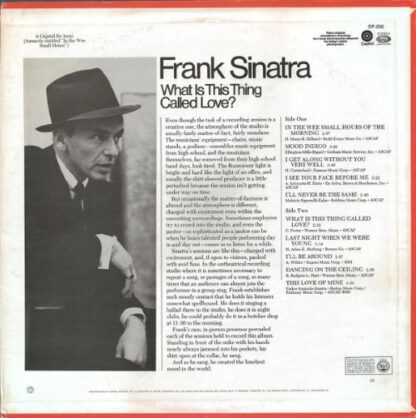 Frank Sinatra ‎– What Is This Thing Called Love / The Night We Called It a Day (2LP US 1970) vg++/vg++ - Image 3