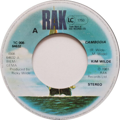 Kim Wilde - Cambodia (7"si NL 1981) nm/nm- - Afbeelding 2