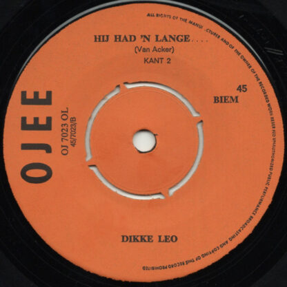 Dikke Leo ‎– Zes Geiten (7"si NL 1968) g+ - Image 2