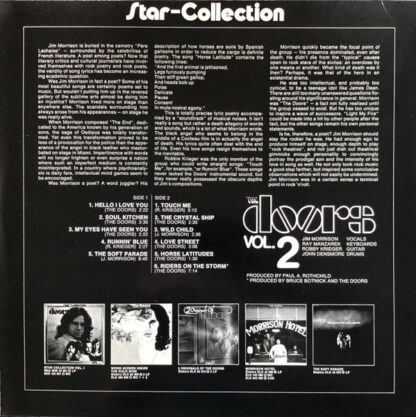 The Doors ‎– Star-Collection Vol. I + II (2LP NL 1977) nm/nm - Image 4