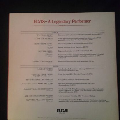 Elvis Presley ‎– Elvis: A Legendary Performer Volume 1 (LP Germany 1974) vg+/vg+ - Image 4