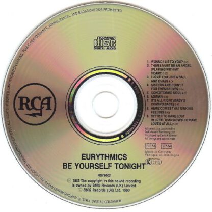 Eurythmics ‎– Be Yourself Tonight (CD Germany 1990) nm/mint - Image 4