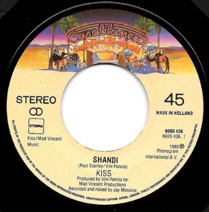 Kiss ‎– Shandi (7"si NL 1980) vg++/vg - Image 3