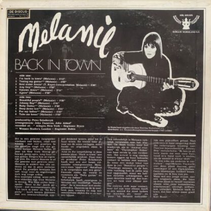 Melanie ‎– Melanie, Back In Town (LP NL 1969) nm-/vg+++ - Image 2