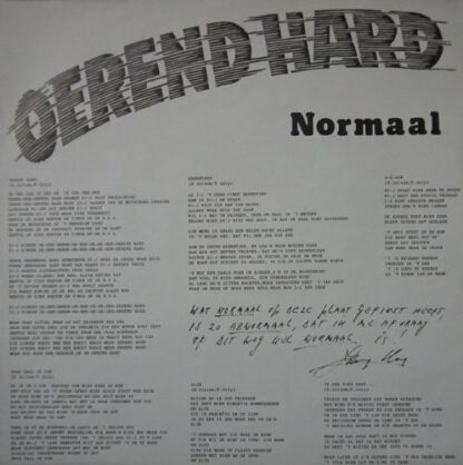 Normaal - Oerend Hard (LP NL 1977) vg++/vg+ - Image 2