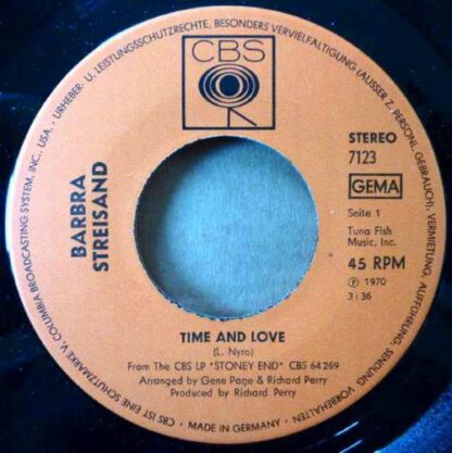 Barbra Streisand ‎– Time and Love (7"si Germany 1971) nm/vg++ - Image 3