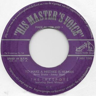 The Ink Spots ‎– To Make a Mistake Is Human / Java Jive (7"si NL 1959) vg