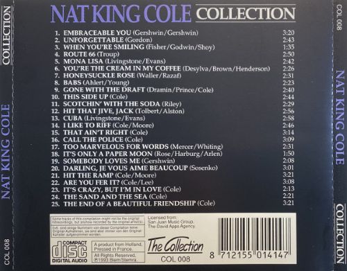 Nat King Cole – Collection (CD NL 1993) vg++/mint - Image 2