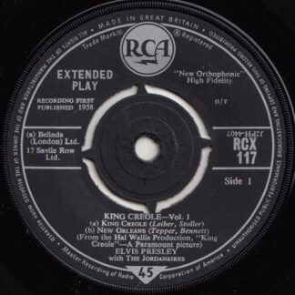 Elvis Presley – King Creole Vol. 1 (7"EP UK 1962 re-pressing) VG+