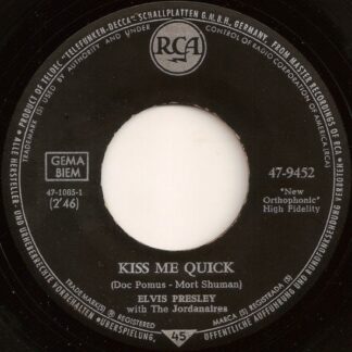 Elvis Presley – Kiss Me Quick / Night Rider (7"si Germany 1963) vg