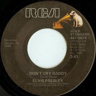 Elvis Presley – Don't Cry Daddy / Rubberneckin' (7"si US 1977 reissue) vg+/vg+