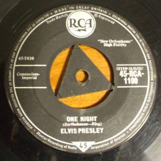 Elvis Presley ‎– One Night / I Got Stung (7"si UK 1959) g+/vg