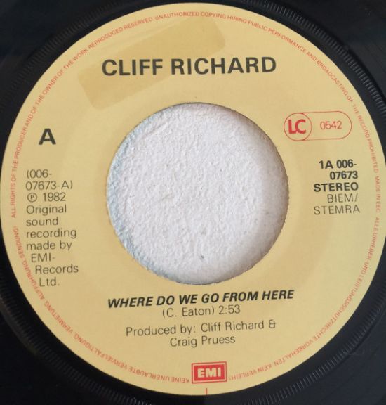 Cliff Richard – Where Do We Go From Here (7"si NL 1982) vg++/vg++ - Image 3