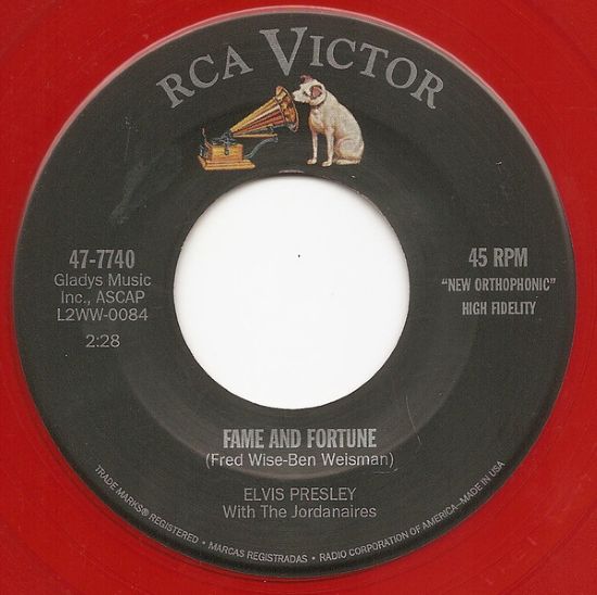 Elvis Presley – Stuck on You / Fame and Fortune (7"si US 2001) Red Vinyl! nm/nm - Image 4
