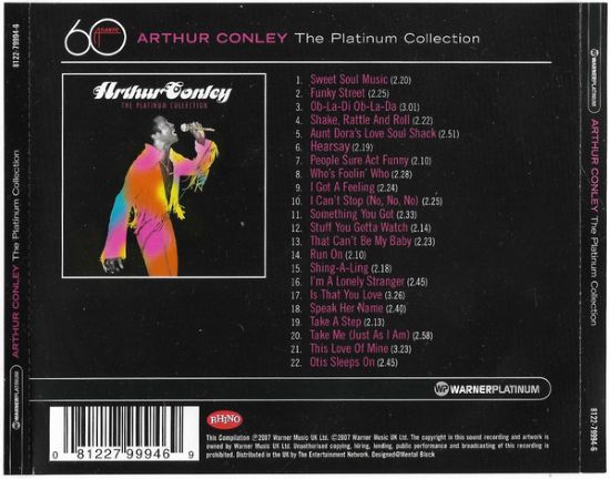 Arthur Conley – The Platinum Collection (CD UK 2007) nm/mint - Image 2