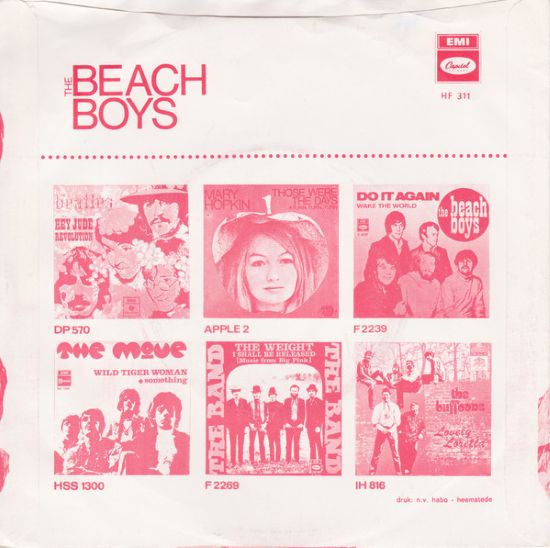 The Beach Boys – Bluebirds Over the Mountain (7"si NL 1968) vg+/nm - Image 2