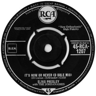 Elvis Presley ‎– It's Now Or Never (O Sole Mio) / Make Me Know It (7"si UK 1960) vg+