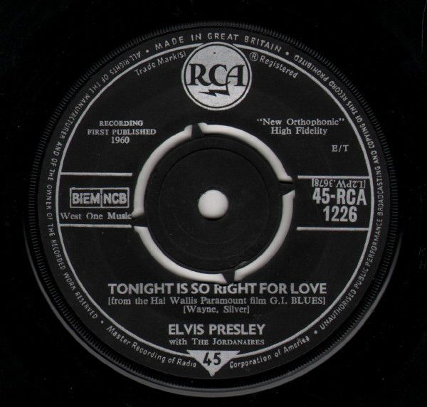 Elvis Presley - Wooden Heart (7"si UK 1961) vg+ - Image 2