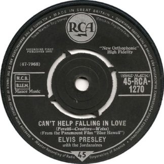 Elvis Presley - Can't Help Falling in Love / Rock-A-Hula Baby (7"si UK 1962) vg+/vg+