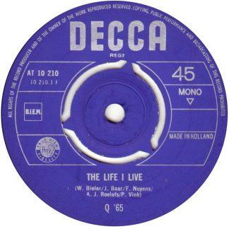 Q '65 - The Life I Live / Cry in the Night (7"si NL 1966) vg++