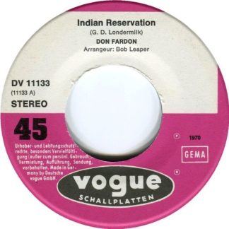 Don Fardon ‎– Indian Reservation(7"si Germany 1970) vg+